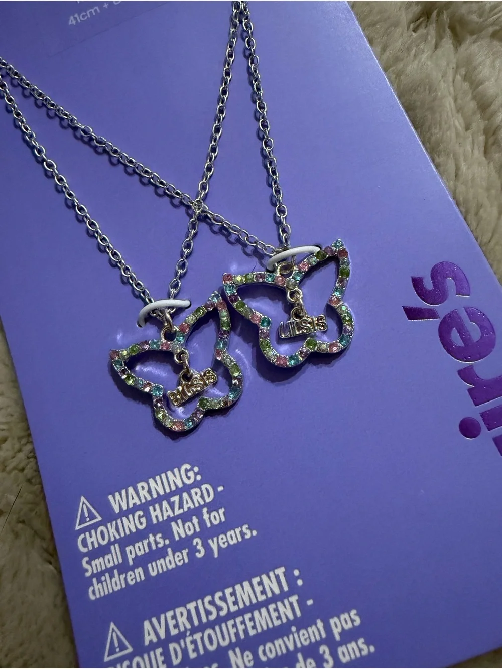 NWT-Claire’s “big sis/lil sis” BFF Necklace